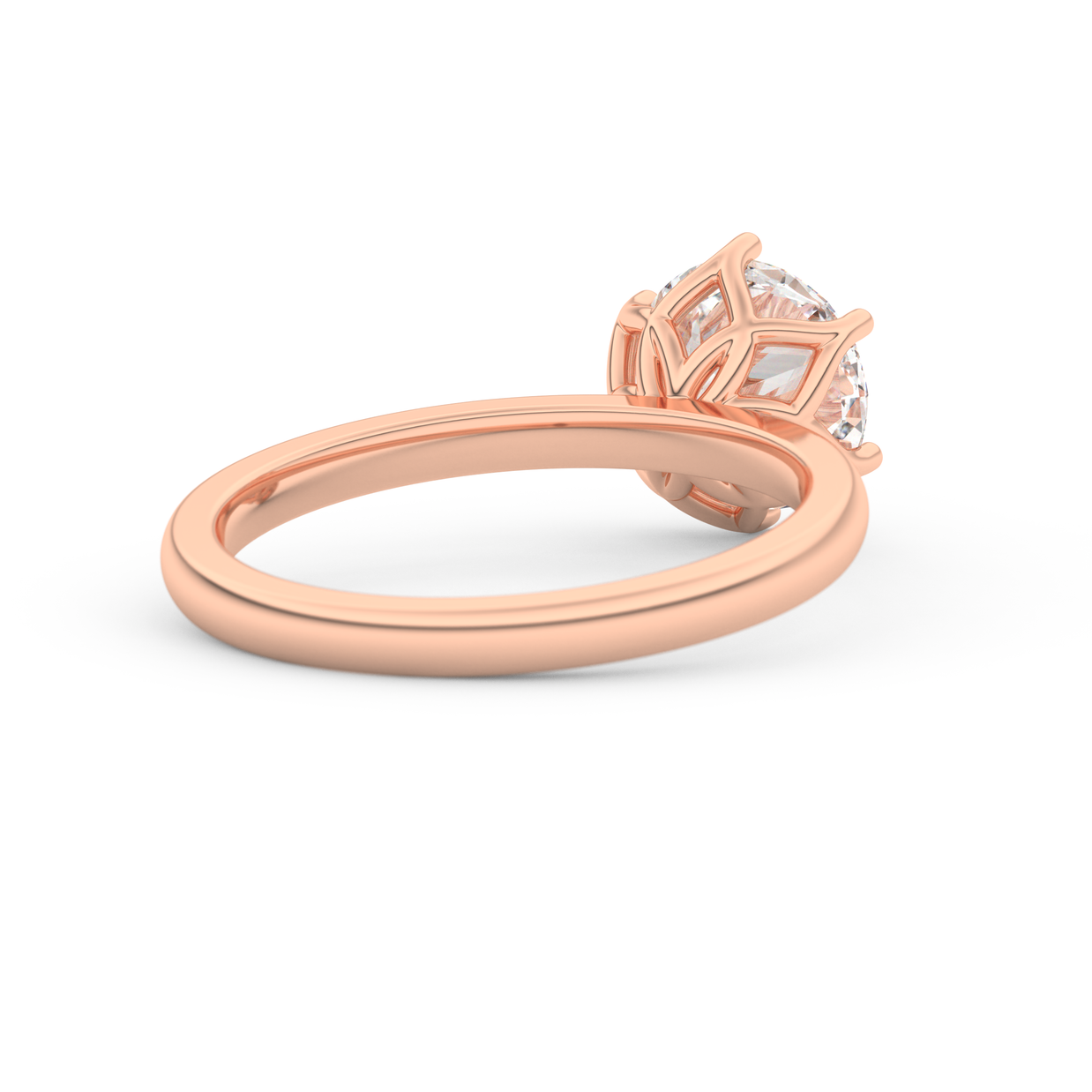 Rose gold - Central diamond 2.0 ct - view 4