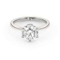 White gold - Central diamond 2.0 ct - view 2