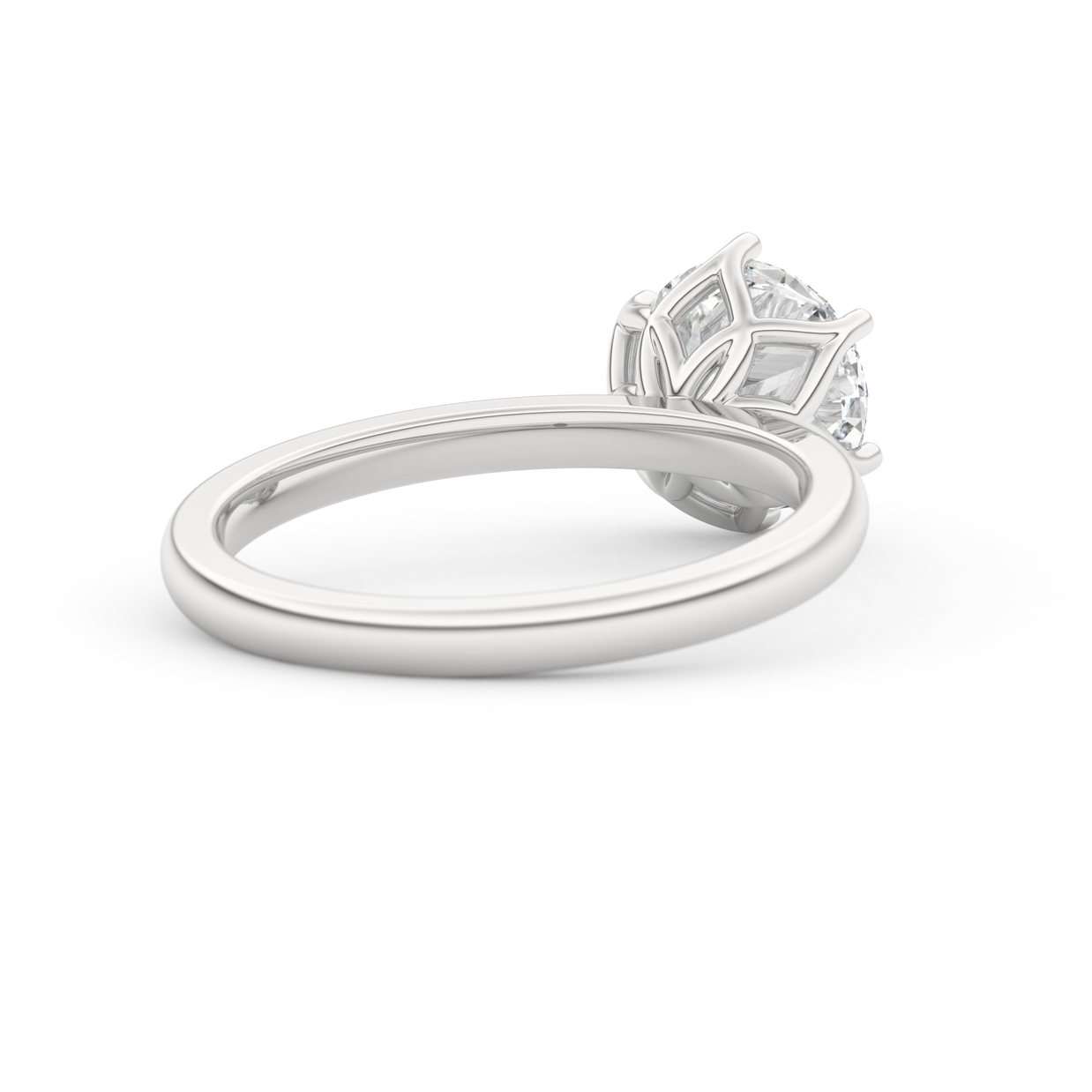 White gold - Central diamond 2.0 ct - view 4