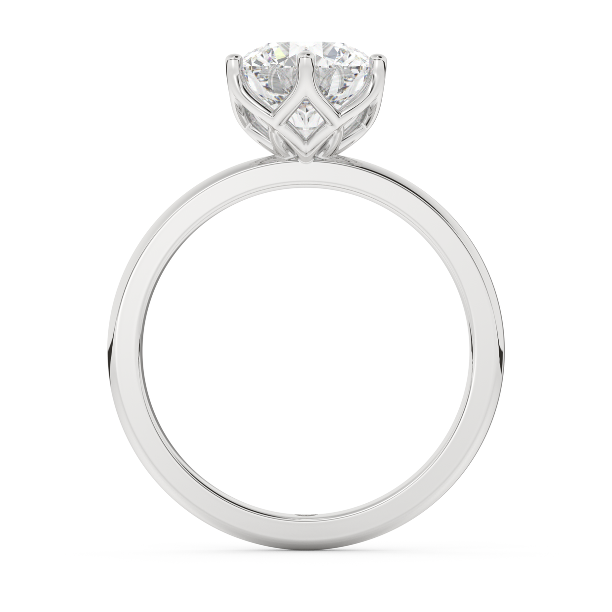 White gold - Central diamond 2.0 ct - view 6