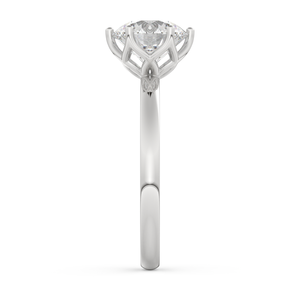 White gold - Central diamond 2.0 ct - view 7