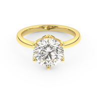 Yellow gold - Central diamond 3.0 ct - view 2
