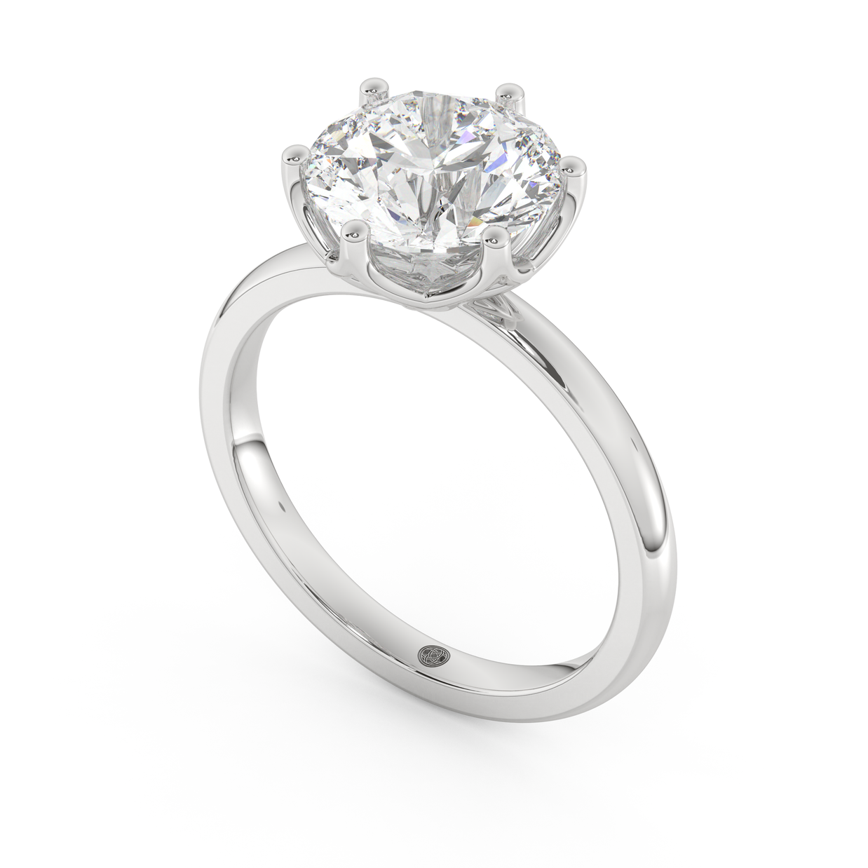 White gold - Central diamond 3.0 ct - view 1