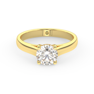 Yellow gold - Central diamond 1.0 ct - view 2