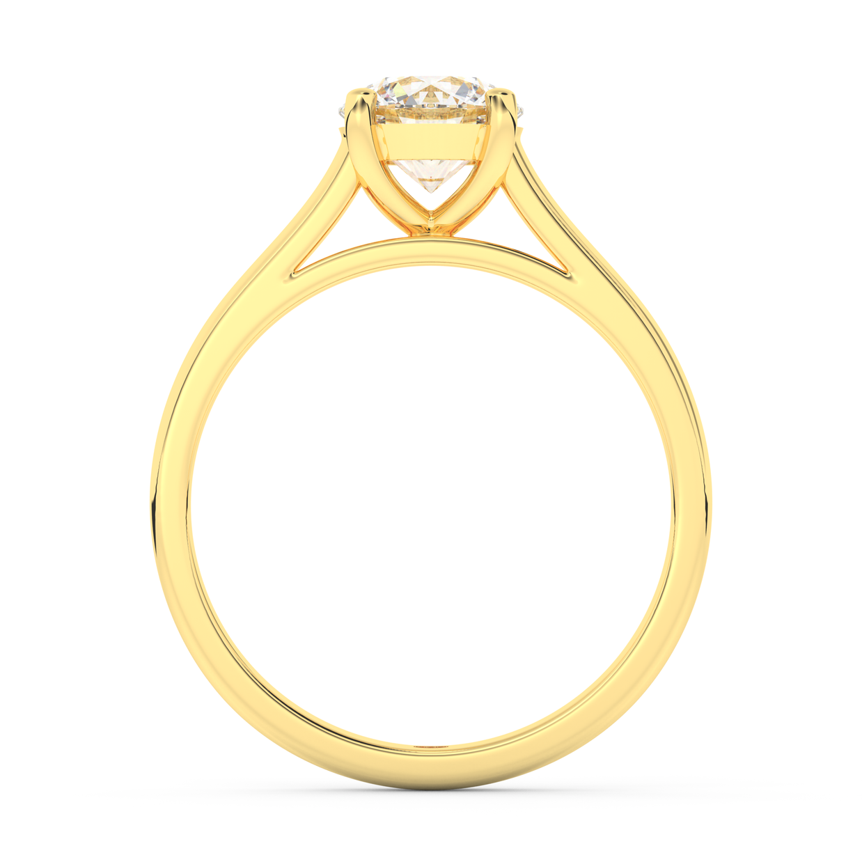 Yellow gold - Central diamond 1.0 ct - view 6