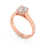 Rose gold - Central diamond 1.0 ct - view 1