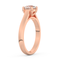 Rose gold - Central diamond 1.0 ct - view 5
