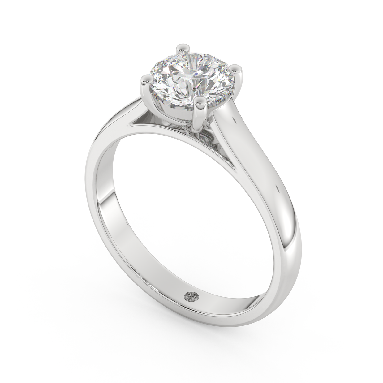 White gold - Central diamond 1.0 ct - view 1