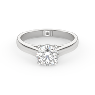 White gold - Central diamond 1.0 ct - view 2