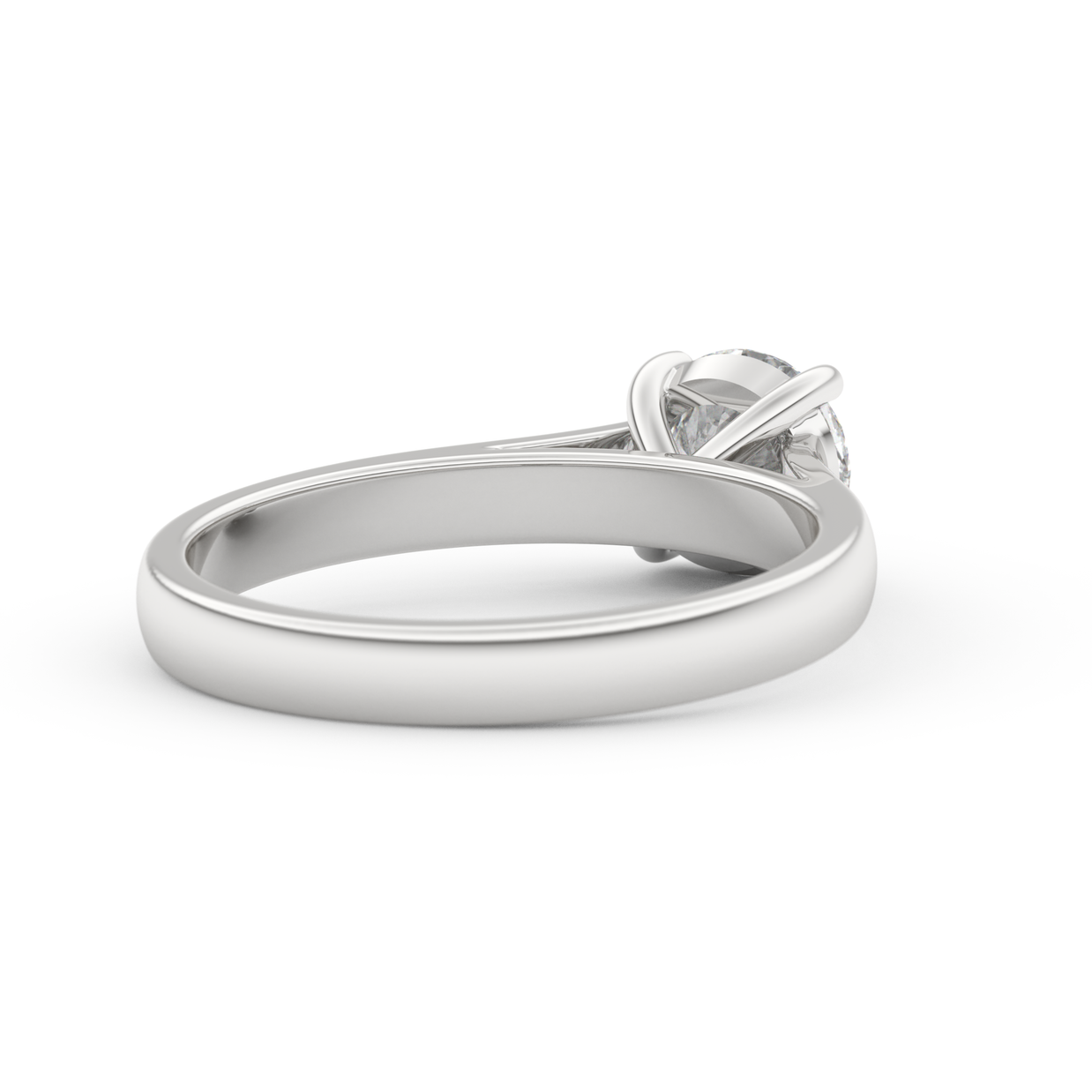 White gold - Central diamond 1.0 ct - view 4