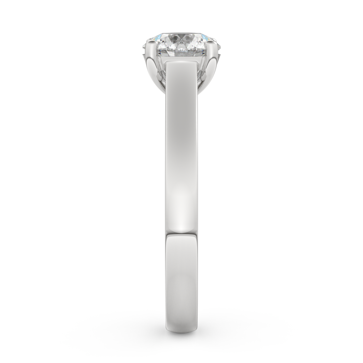 White gold - Central diamond 1.0 ct - view 7