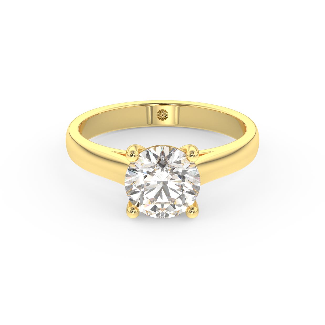 Yellow gold - Central diamond 1.5 ct - view 2