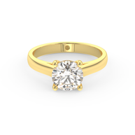 Yellow gold - Central diamond 1.5 ct - view 2