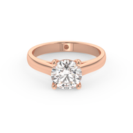 Rose gold - Central diamond 1.5 ct - view 2