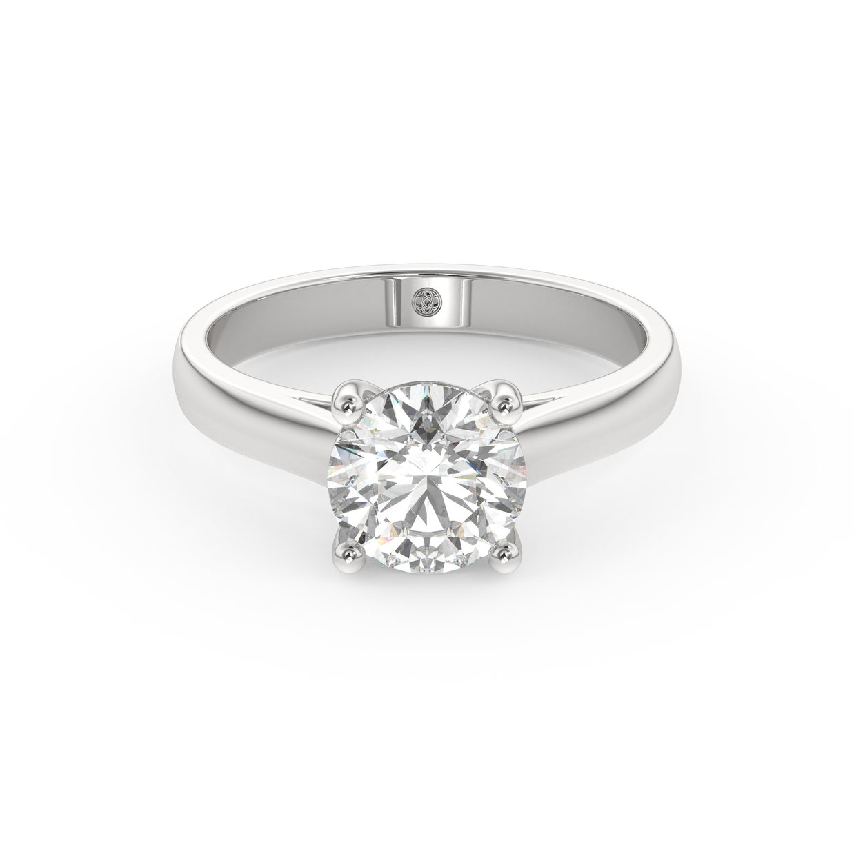 White gold - Central diamond 1.5 ct - view 2