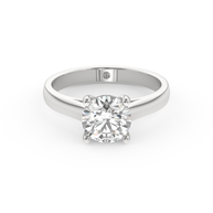 White gold - Central diamond 1.5 ct - view 2