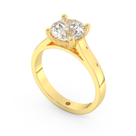 Yellow gold - Central diamond 2.0 ct - view 1