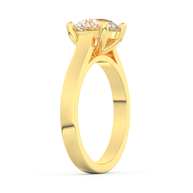 Yellow gold - Central diamond 2.0 ct - view 5