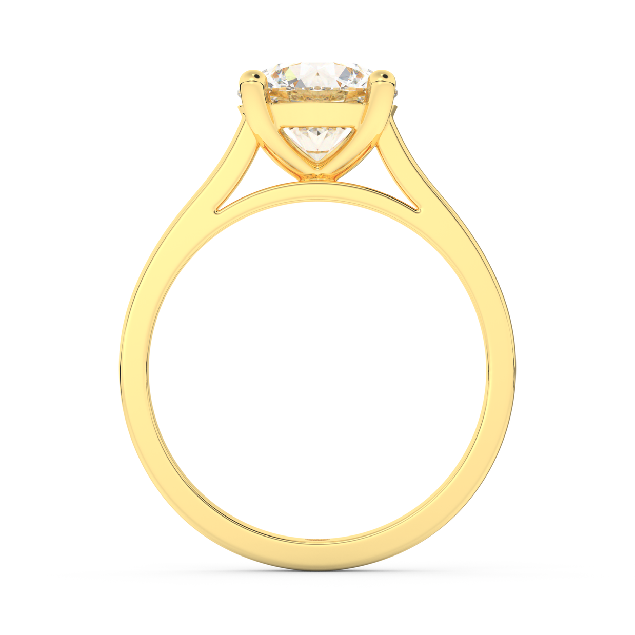 Yellow gold - Central diamond 2.0 ct - view 6