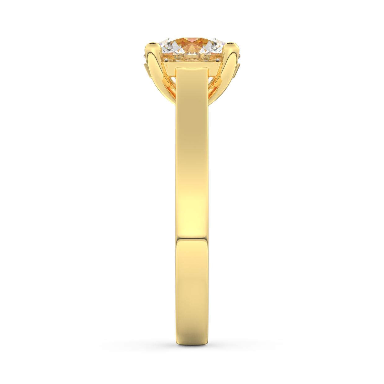 Yellow gold - Central diamond 2.0 ct - view 7