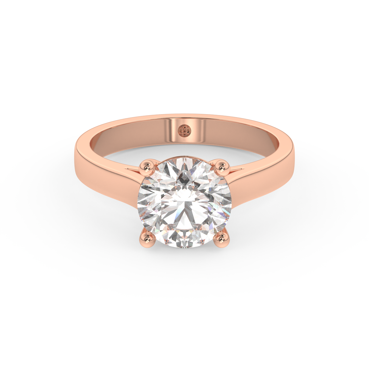 Rose gold - Central diamond 2.0 ct - view 2