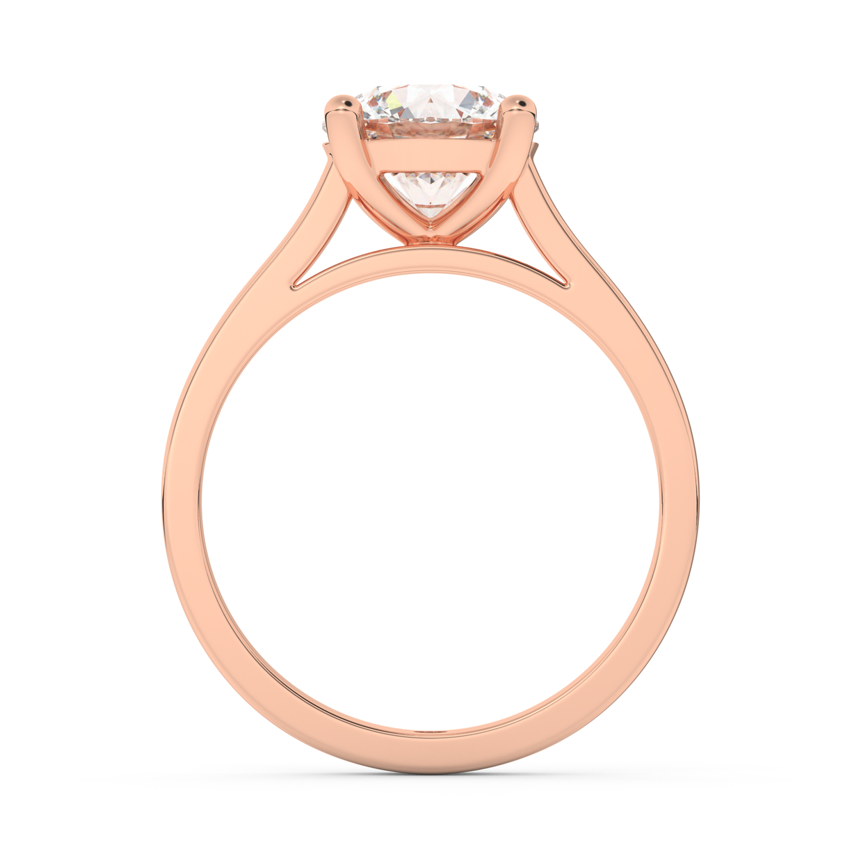 Rose gold - Central diamond 2.0 ct - view 6
