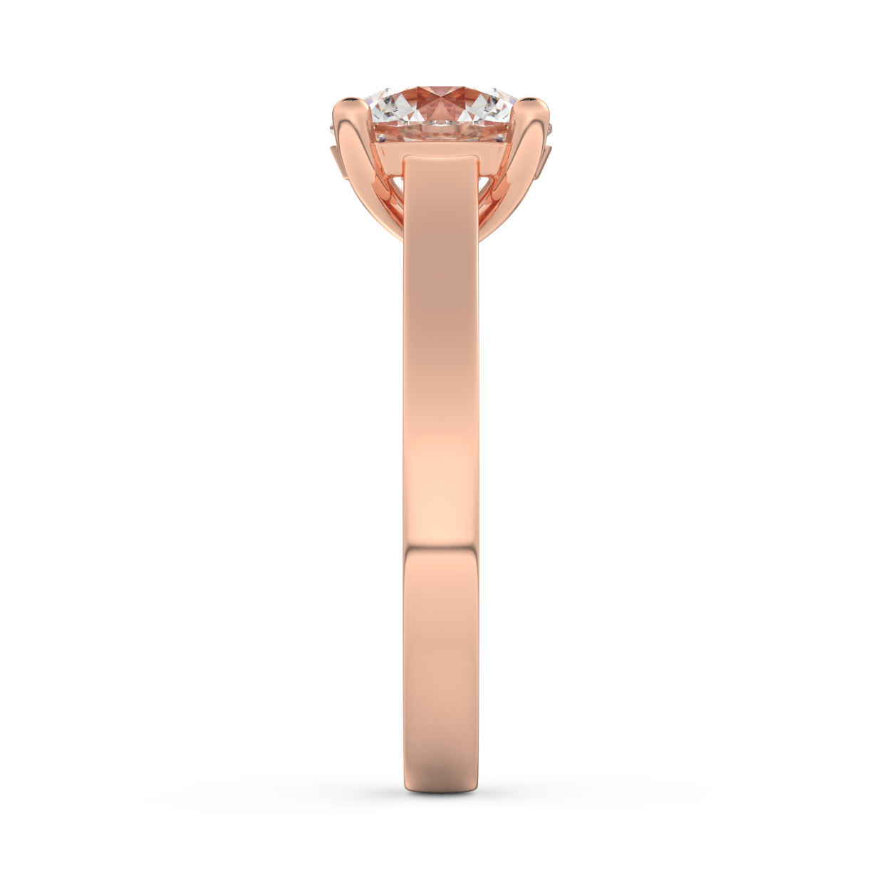 Rose gold - Central diamond 2.0 ct - view 7