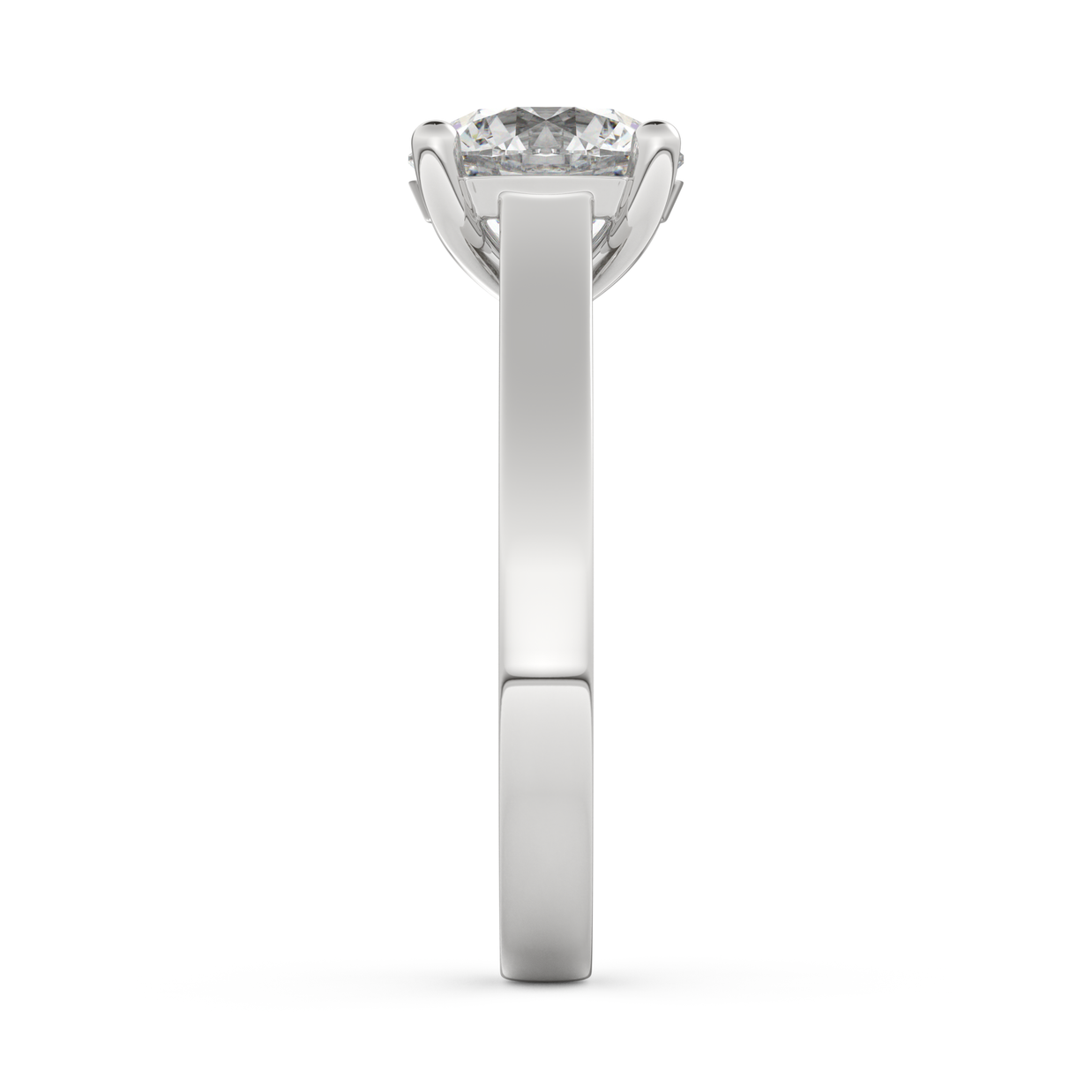 White gold - Central diamond 2.0 ct - view 7