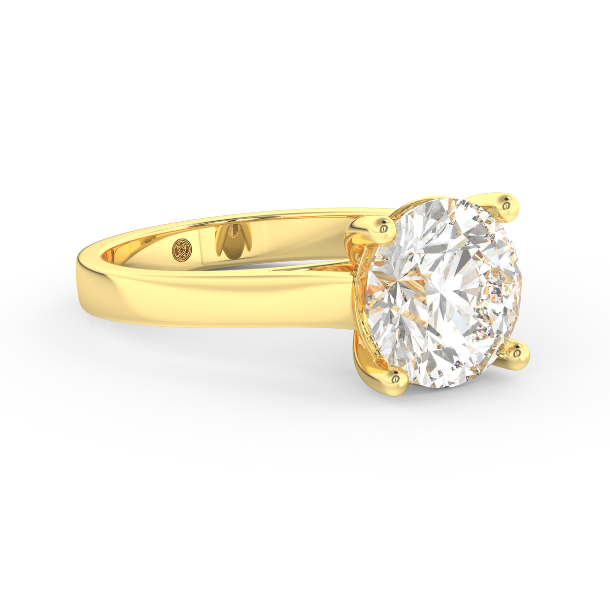 Yellow gold - Central diamond 3.0 ct - view 3
