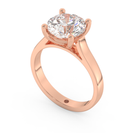 Rose gold - Central diamond 3.0 ct - view 1