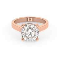 Rose gold - Central diamond 3.0 ct - view 2