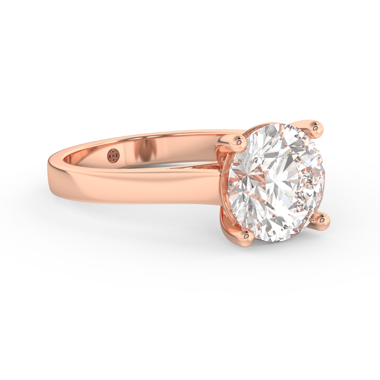 Rose gold - Central diamond 3.0 ct - view 3