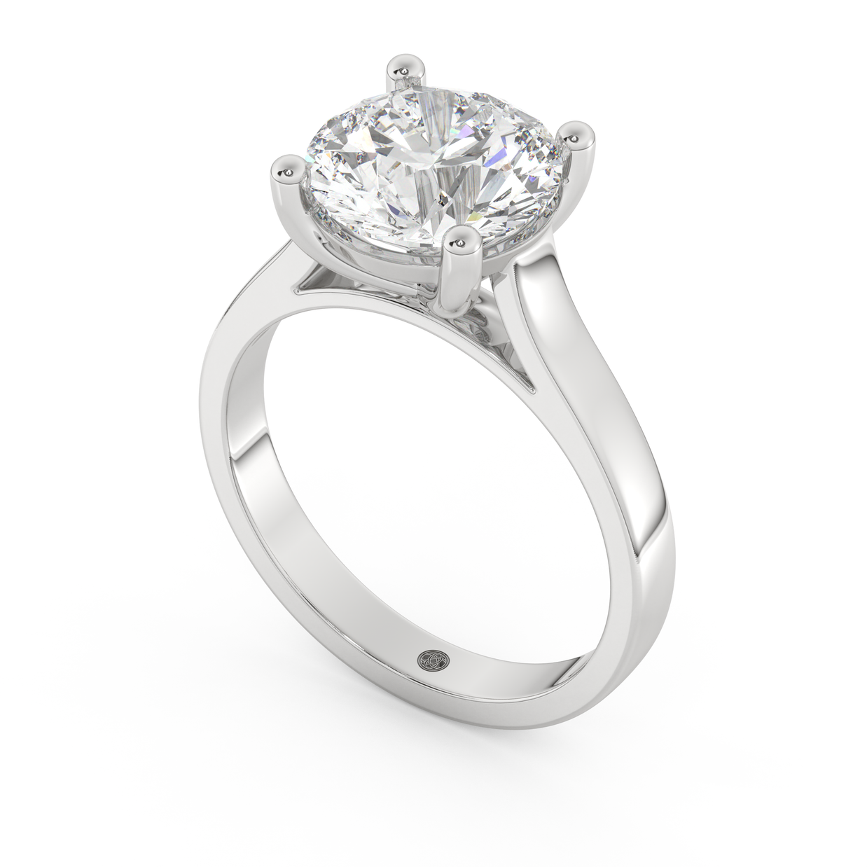 White gold - Central diamond 3.0 ct - view 1