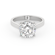 White gold - Central diamond 3.0 ct - view 2