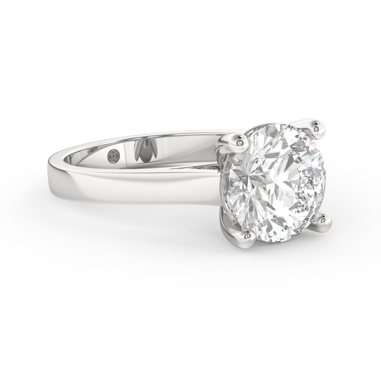 White gold - Central diamond 3.0 ct - view 3