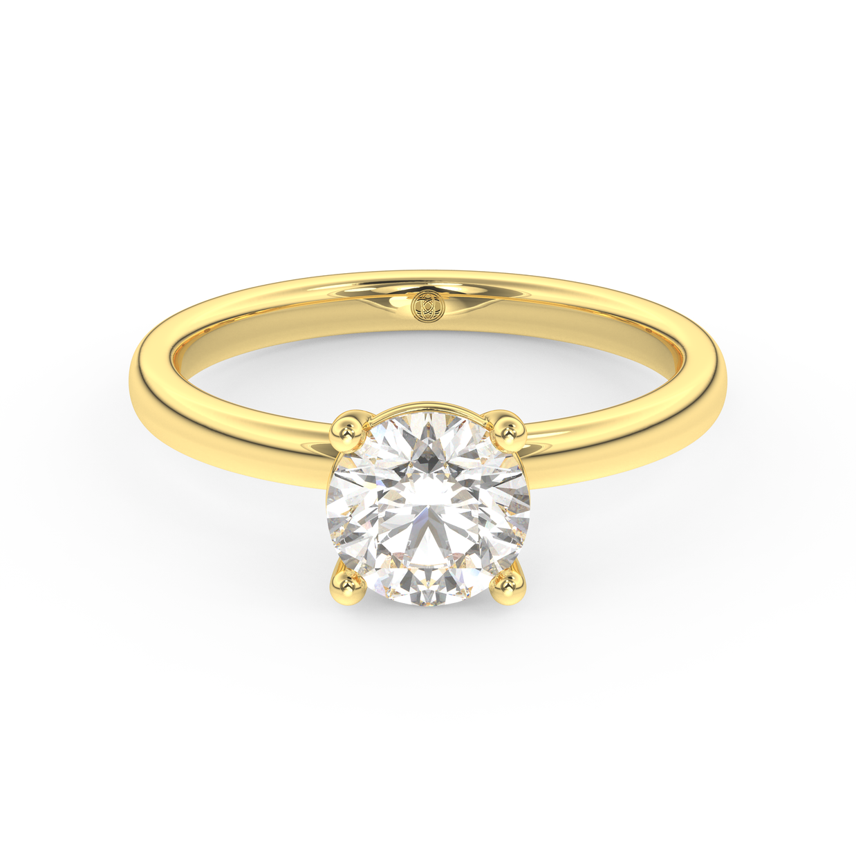 Yellow gold - Central diamond 1.0 ct - view 2