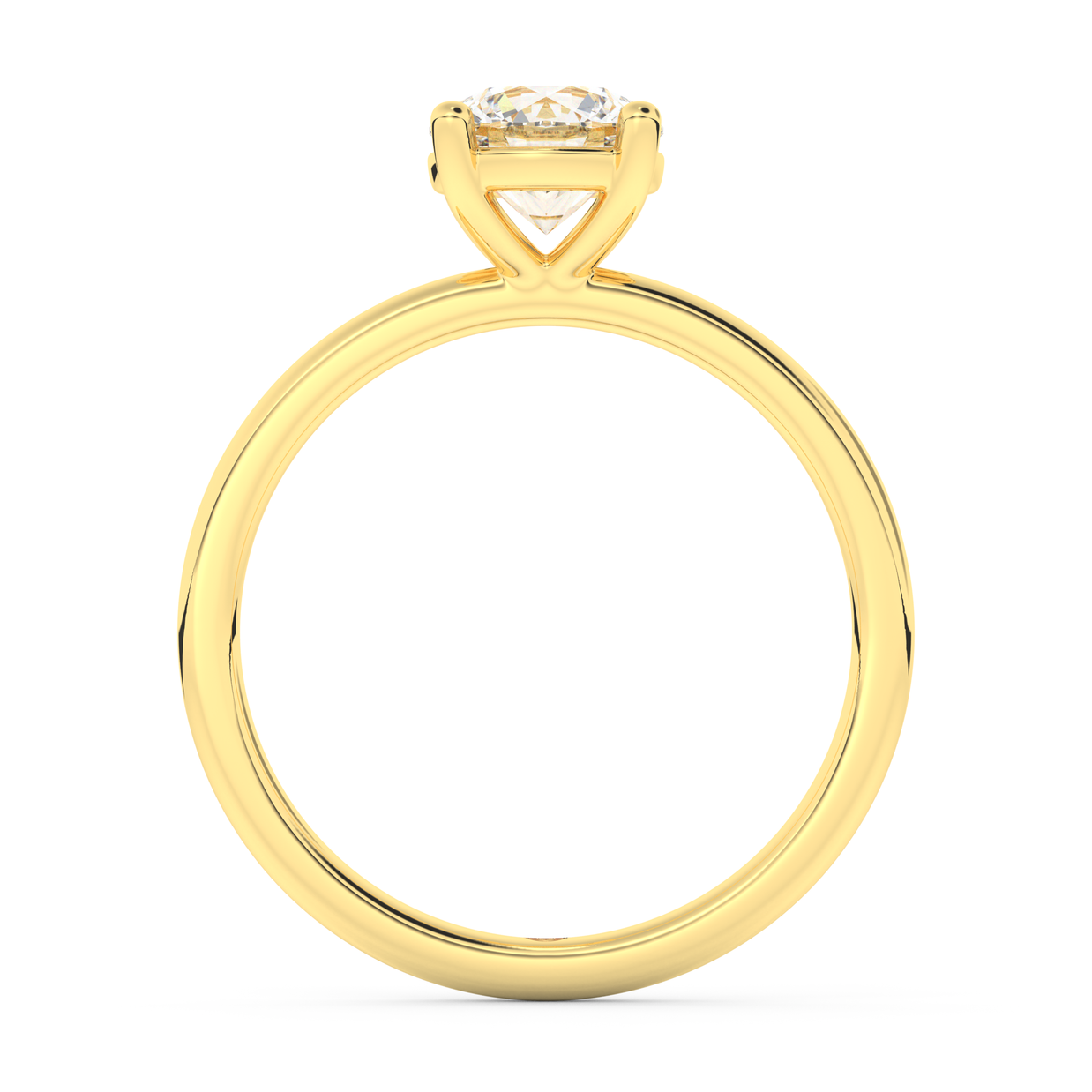 Yellow gold - Central diamond 1.0 ct - view 6