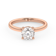 Rose gold - Central diamond 1.0 ct - view 2