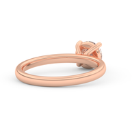 Rose gold - Central diamond 1.0 ct - view 4