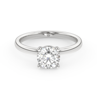 White gold - Central diamond 1.0 ct - view 2