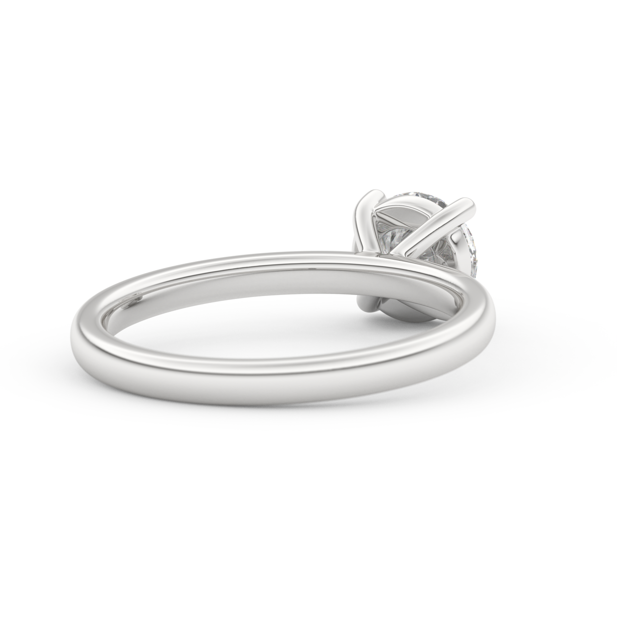 White gold - Central diamond 1.0 ct - view 4