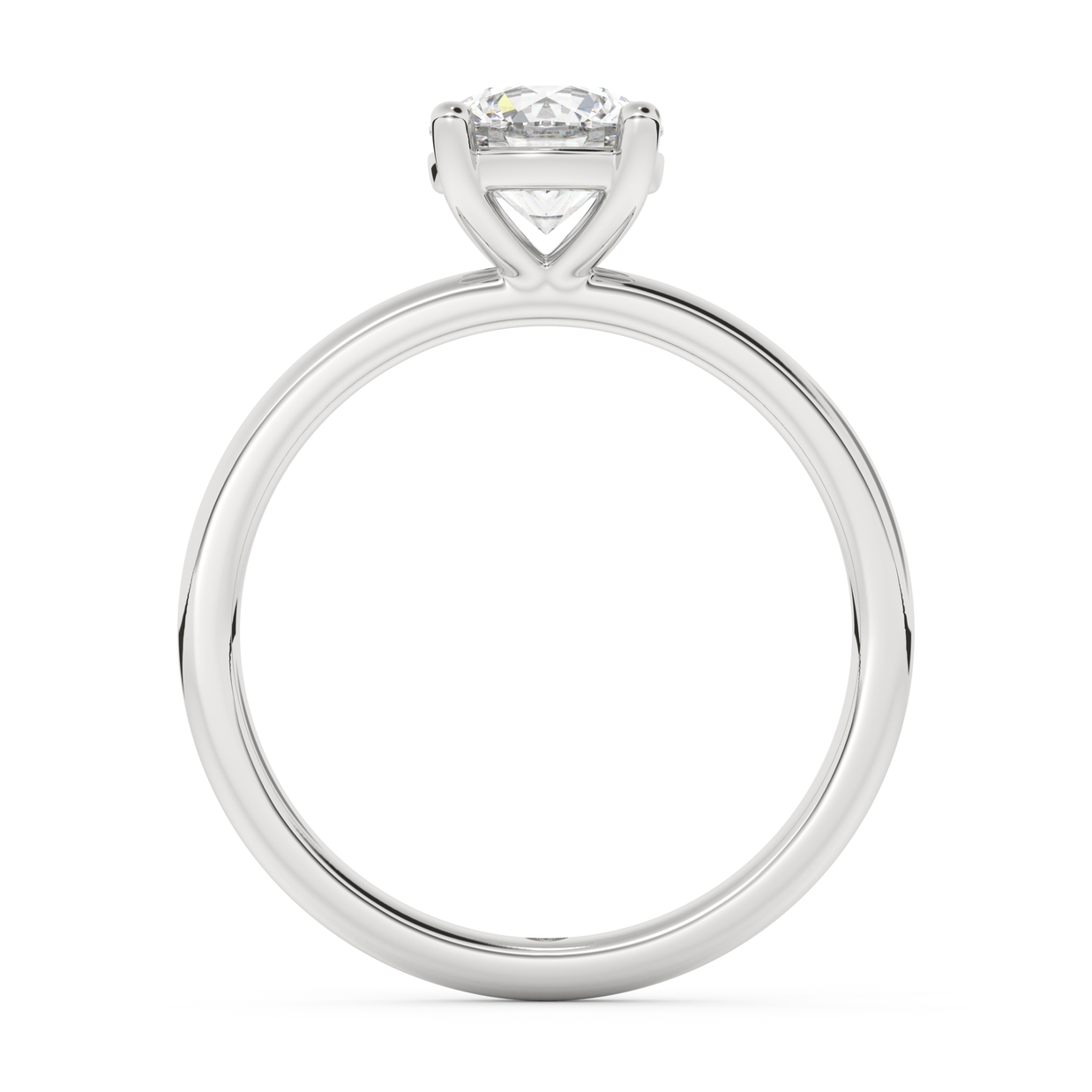 White gold - Central diamond 1.0 ct - view 6