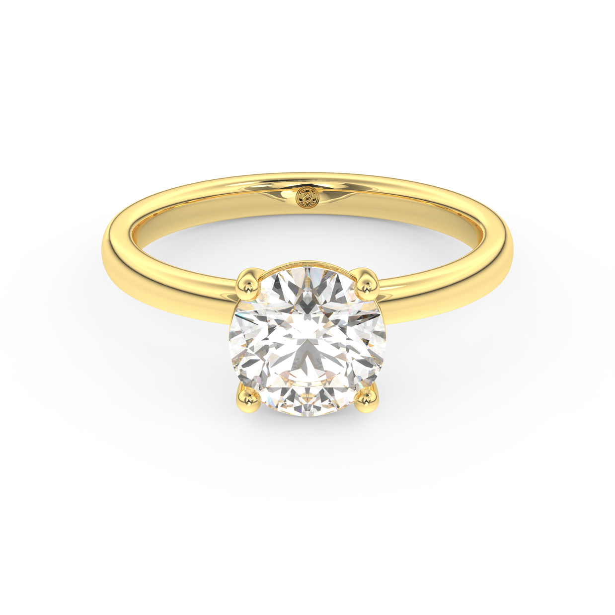 Yellow gold - Central diamond 1.5 ct - view 2