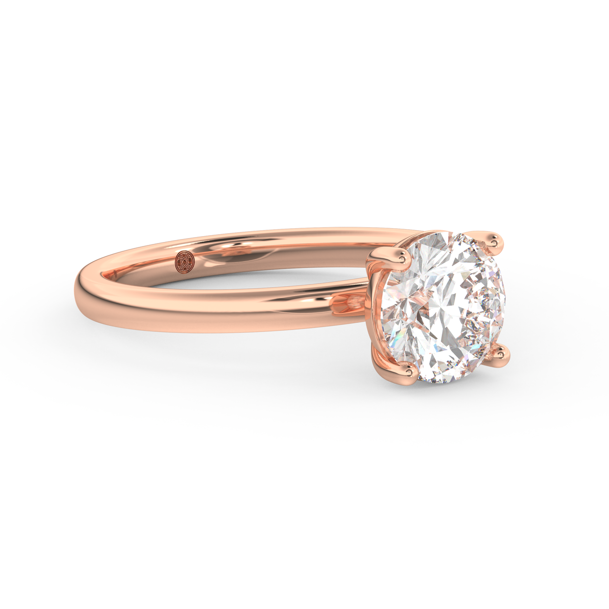 Rose gold - Central diamond 1.5 ct - view 3