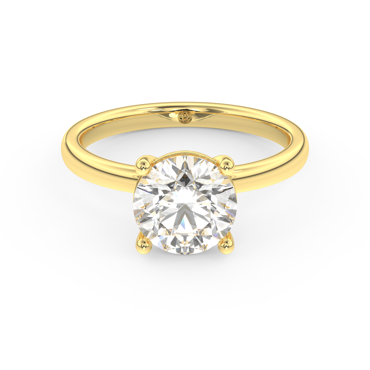 Yellow gold - Central diamond 2.0 ct - view 2