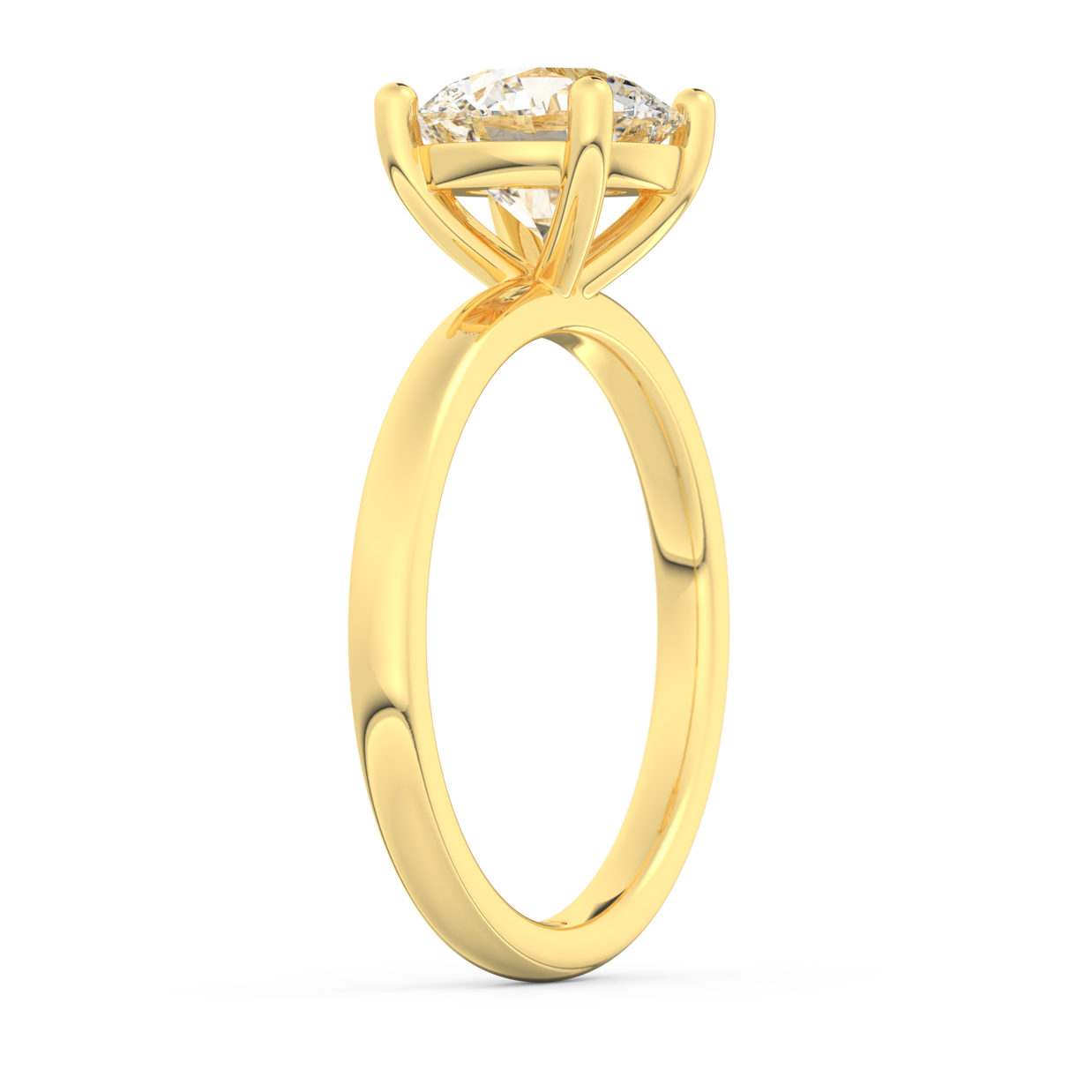 Yellow gold - Central diamond 2.0 ct - view 5