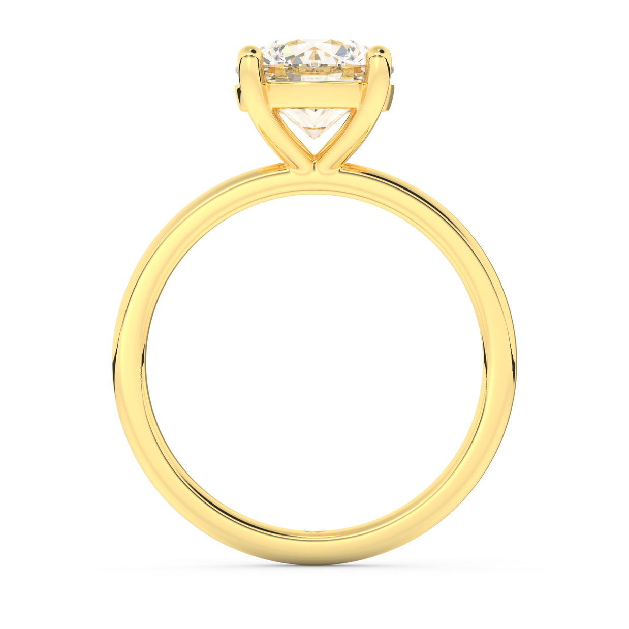 Yellow gold - Central diamond 2.0 ct - view 6