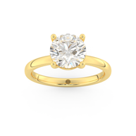 Yellow gold - Central diamond 2.0 ct - view 8