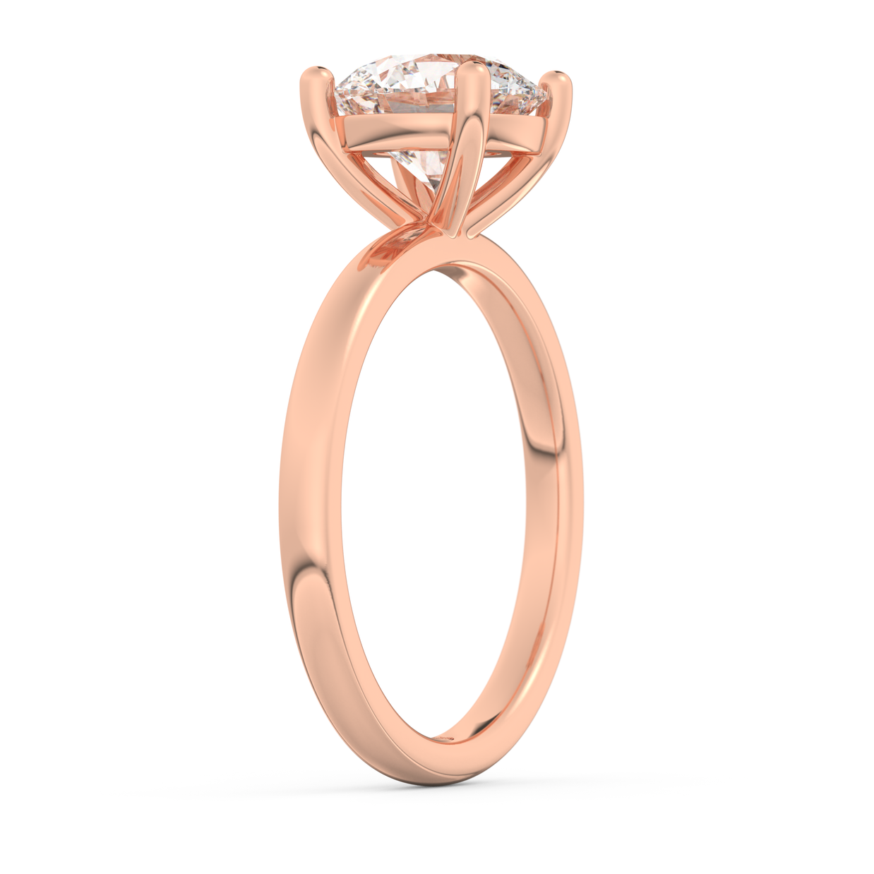 Rose gold - Central diamond 2.0 ct - view 5