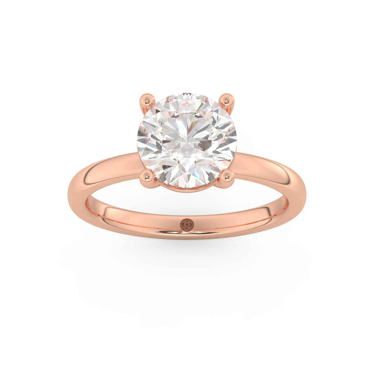 Rose gold - Central diamond 2.0 ct - view 8